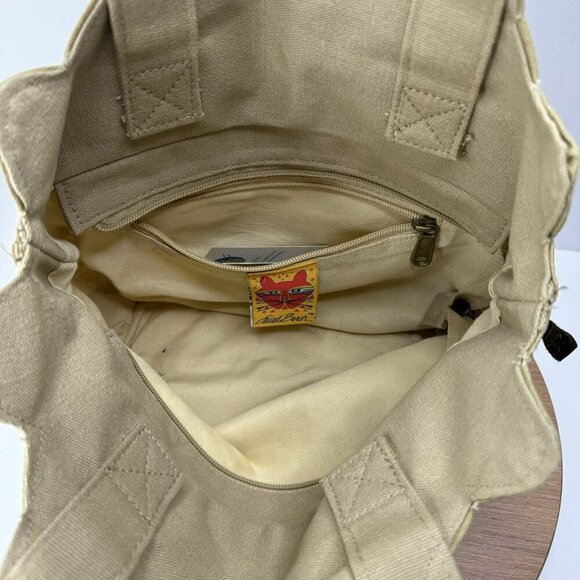 Laurel Burch 3 cat Canvas Tote shoulder Bag tan black white vintage 1990's Women - Picture 8 of 8